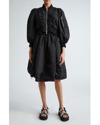 Simone Rocha - Ruched Bow Crop Bomber Jacket - Lyst