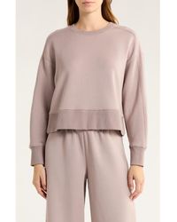 Spanx - Airessentials Luxe Crop Crewneck Sweatshirt - Lyst