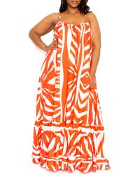 Buxom Couture - Animal Print Maxi Dress - Lyst