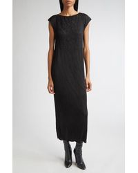 Lafayette 148 New York - Smocked Plissé Cap Sleeve Dress - Lyst