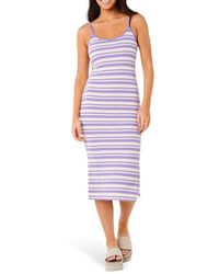 Rip Curl - Bobbi Stripe Midi Dress - Lyst