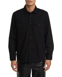 FRAME - Western Denim Button-up Shirt - Lyst