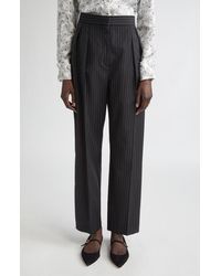 Max Mara - Sesamo Pinstripe Wool Straight Leg Pants - Lyst