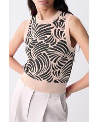 DELUC - Thyago Abstract Jacquard Sleeveless Sweater - Lyst