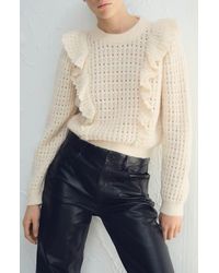 Mango - Openwork Sweater - Lyst