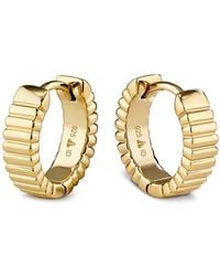 DEVATA - Ribbed Hoop Earrings - Lyst