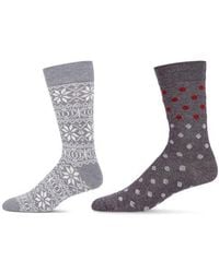 Memoi - Assorted 2-Pack Crew Socks - Lyst