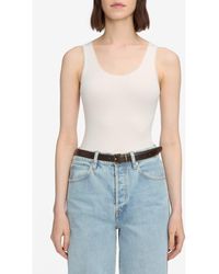 FRAME - The Mesh Trim Tank - Lyst