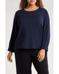 Eileen Fisher - Pleated Sleeve Top - Lyst