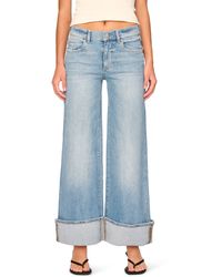 DL1961 - Hepburn Low Rise Wide Leg Cuffed Jeans - Lyst