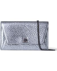 Akris - Anouk Metallic Leather Envelope Wallet On A Chain - Lyst