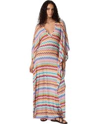 Missoni - Long Caftan Cover-Up With Micro Pixel-Effect Zigzag Pattern - Lyst