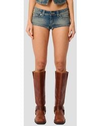 A.Brand - Denim Mini Shorts - Lyst