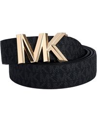 MICHAEL Michael Kors - Monogram Reversible Leather Belt - Lyst