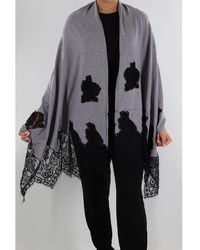 La Fiorentina - Wrap With Lace Detail - Lyst