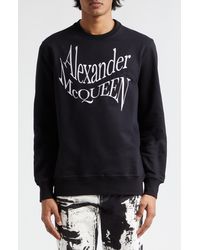Alexander McQueen - Warped Logo Graphic Sweatshirt - Lyst