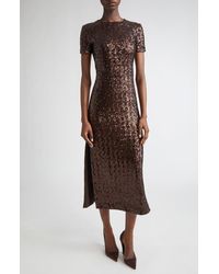 Michael Kors - Sequin Midi T-Shirt Dress - Lyst