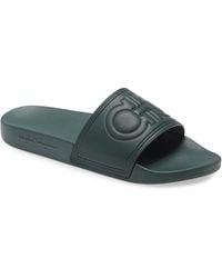 Salvatore ferragamo mens slides hot sale
