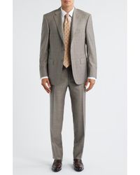Canali - Siena Regular Fit Mélange Super 130S Wool Suit - Lyst