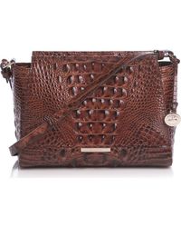 Brahmin - Hillary Croc Embossed Leather Crossbody Bag - Lyst
