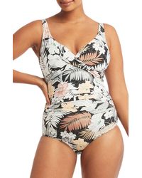 Sea Level - Calypso Cross Front Multifit One-piece Swimsuit - Lyst