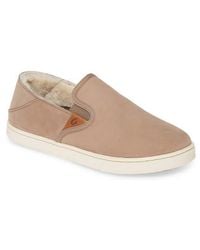 Olukai - Pehuea Heu Genuine Shearling Slip-On Sneaker - Lyst