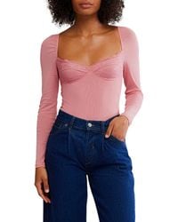 Free People - Suddenly Fine Lace Bodysuit - Lyst