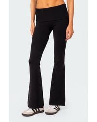 Edikted - Desiree Foldover Flare Pants - Lyst
