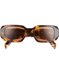 Prada - Runway 49mm Rectangular Sunglasses - Lyst