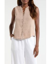 Splendid - Ava Cotton Gauze Button-Up Tank - Lyst