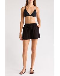 Elan - Tie Waist Cover-Up Shorts - Lyst