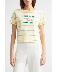 Bode - Summertime Stripe Cotton T-Shirt - Lyst