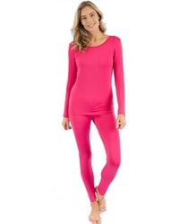 Leveret - Solid Thermal Pajama Set - Lyst