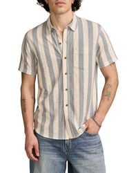 Lucky Brand - Short Sleeve Cotton-Blend Button-Up Shirt - Lyst