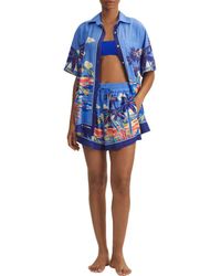 Polo Ralph Lauren - Tropical Print Cover-Up Shirt & Shorts Set - Lyst