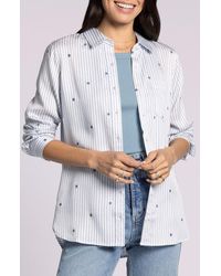 Thread & Supply - Bae Stripe Embroidered Button-Up Shirt - Lyst