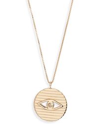 Jennifer Zeuner - Stassi Diamond Evil Eye Pendant Necklace - Lyst