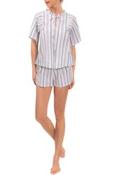 EVERYDAY RITUAL - Joyce Stripe Cotton Short Pajamas - Lyst