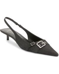 Mango - Mecha Kitten Heel Pointed Toe Pump - Lyst