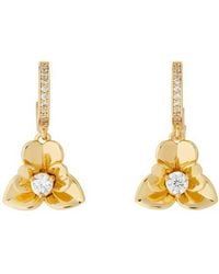 Kate Spade - Precious Pansy Drop Huggie Earrings - Lyst