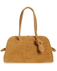 Jacquemus - Le Turismo Croc Embossed Suede Bowling Bag - Lyst