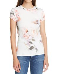 Ted Baker - Chesnot Bouquet Print Fitted T-Shirt - Lyst