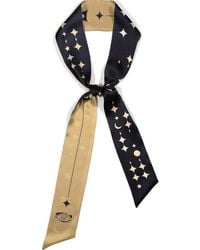 Lost Pattern - Moonlit Stars Silk Neck Bow Scarf - Lyst
