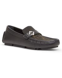 Fendi - Ff Square Driving Loafer - Lyst