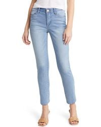 Wit & Wisdom - High Waist Raw Hem Skinny Crop Jeans - Lyst