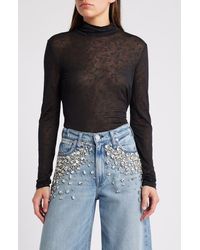 Rag & Bone - Valencia Floral Turtleneck Top - Lyst