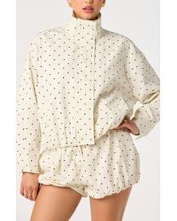Astr - Collins Polka Dot Bomber Jacket - Lyst