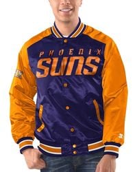 Starter - Phoenix Suns Renegade Satin Full-Snap Varsity Jacket - Lyst