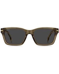 BOSS - 56Mm Rectangular Sunglasses - Lyst