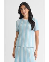 Ming Wang - Roadmap Pattern Soft Knit Top - Lyst